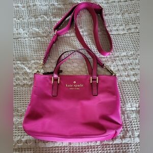Kate Spade-  Pink Nylon Tote/ Crossbody Bag